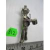 Image 2 : SM. SILVER NAVAJO KACHINA MUDMAN PIN W/AMETHYST STONE, SIGNED