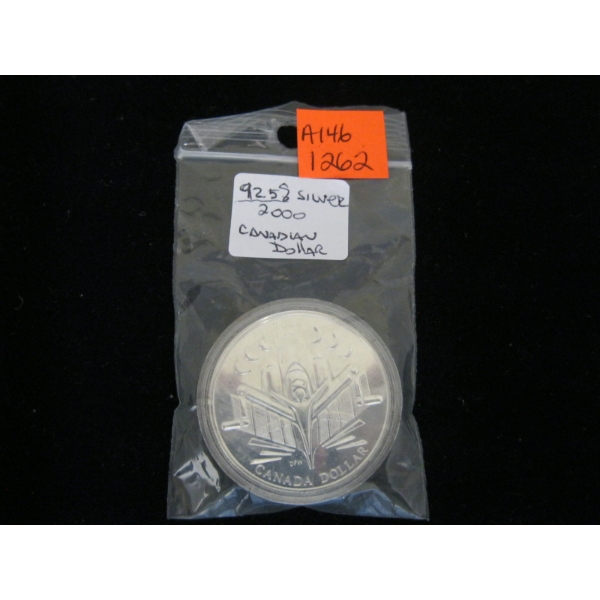 2000 .925 SILVER CDN $1 COIN