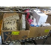 Image 1 : 2 BOXES OF MISC. WALL MOUNT SIGNS,  PAPER BAGS, ETC.