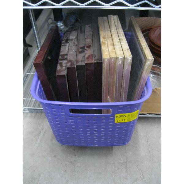 BASKET OF PICTURE FRAMES