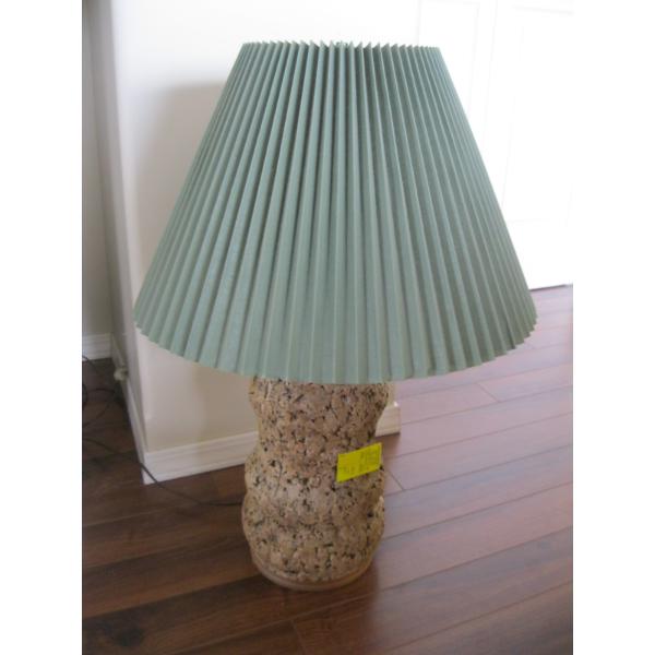 TURNED CORK LAMP
