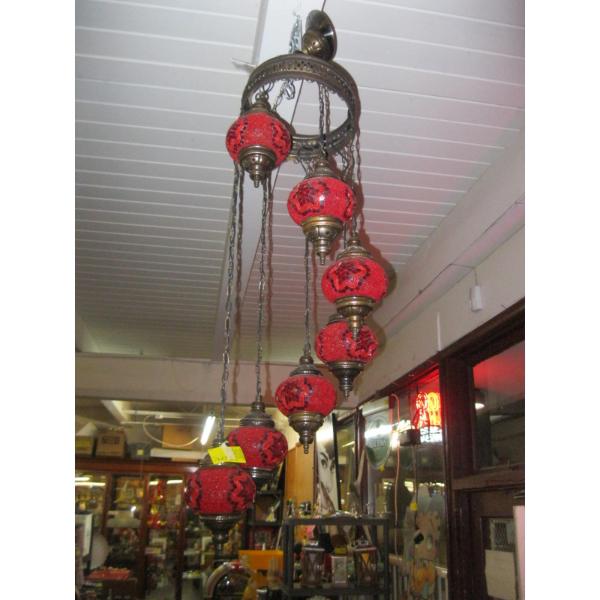 7 GLOBE HANGING LIGHT FIXTURE