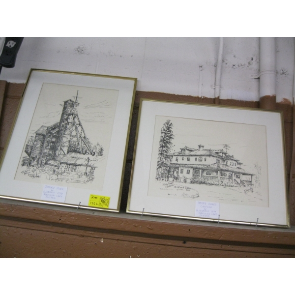 2 FRAMED PRINTS FROM KIRKLAND LAKE, ONT.
