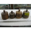 Image 1 : 4 ROUND WOODEN BUTTER PRESSES