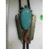 Image 1 : SILVER, TURQUOISE & CORAL NAVAJO BOLO TIE