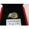 Image 2 : LADIES 10KT RING W/SM. DIAMONDS, 3G, SZ 7 1/4