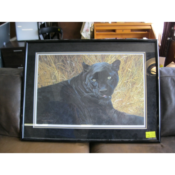 FRAMED NUMBERED PRINT OF BLACK PANTHER