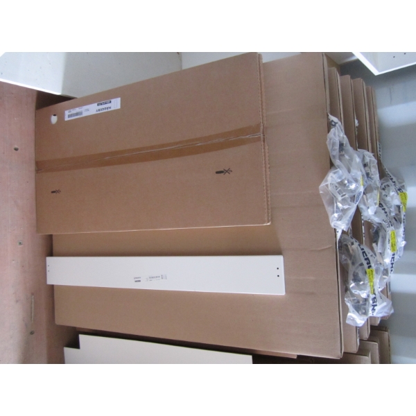 IKEA SEKTION CABINET, 36X14 3/4X30" - COMPLETE W/HINGES & DOORS - NO SHELVES