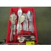 Image 2 : CUTLERY TRAY W/.800 SILVER ASST. PIECES