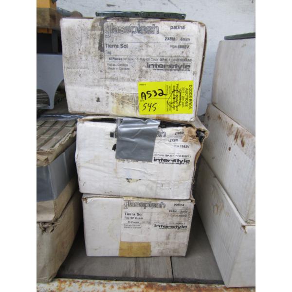 3 BOXES OF TIERRA SOL TILE - GLASS SPLASH PATINA