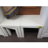 Image 1 : 3 SM. WHITE END TABLES