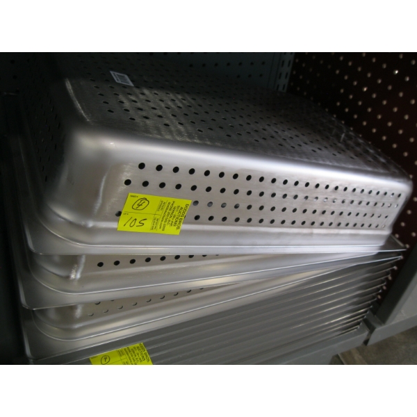 4 - 4" DEEP FULL SIZE PANS W/HOLES