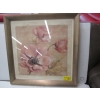 Image 2 : 3 FRAMED PICTURES - LEAVES, TILE FLOWER & FRAMED PHOTO OF SM. TOWN
