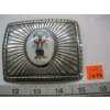 Image 1 : LG. NAVAJO SILVER BELT BUCKLE W/PAINTED STONE