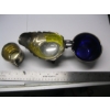 Image 2 : STERLING SILVER GRAVY BOAT, BOWL W/BLUE GLASS INSERT & BABY CUP