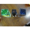 Image 2 : 3 DECORATIVE VASES - GREEN & BLUE MURANO GLASS - 1 IS DAMAGED