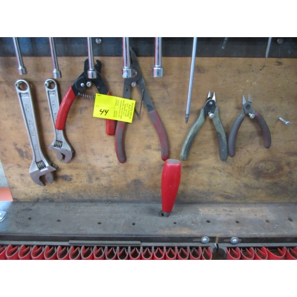 2 SM. PROTO CRESCENT WRENCHES & ASST. SM. PLIERS