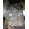 Image 2 : 2 GLASS LAMPSHADES & A BOX OF MISC. VINTAGE GLASSWARE
