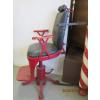 Image 4 : ANTIQUE BARBER CHAIR & WOODEN BARBER POLE