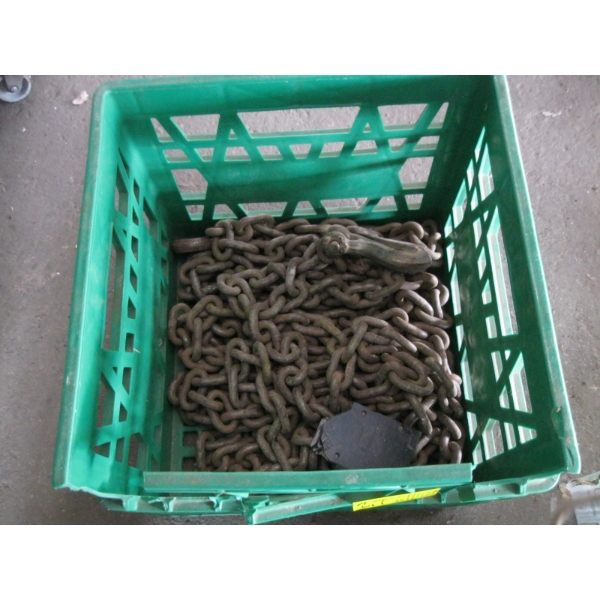 GREEN BIN W/LONG CHAIN