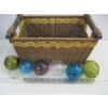Image 1 : 6 GLASS FISHING NET FLOATS IN BASKET