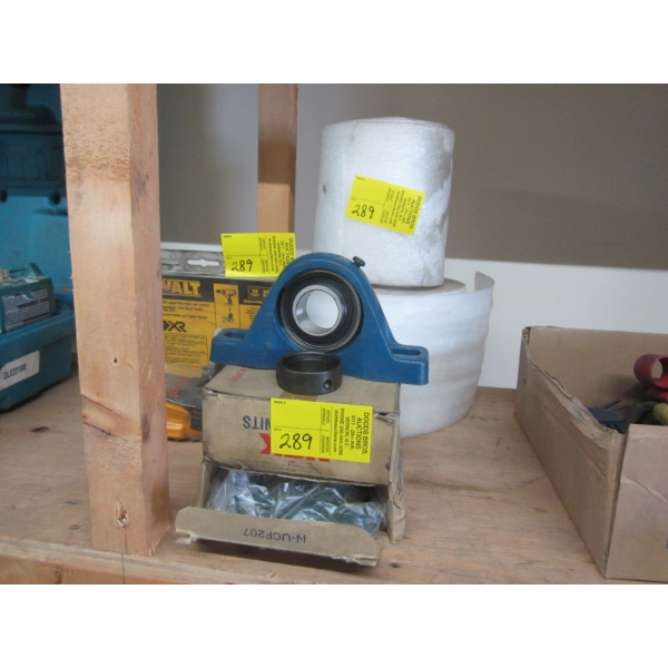 PILLOW BLOCK BEARINGS & DEWALT 20V ADAPTER, FOAM, ETC.