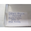 Image 2 :  FAKE LADIES ROLEX OYSTER PERPETUAL 2035-21 GOLD PLATED WATCH