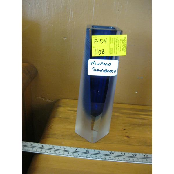 MURANO SOMMERSO BLUE VASE