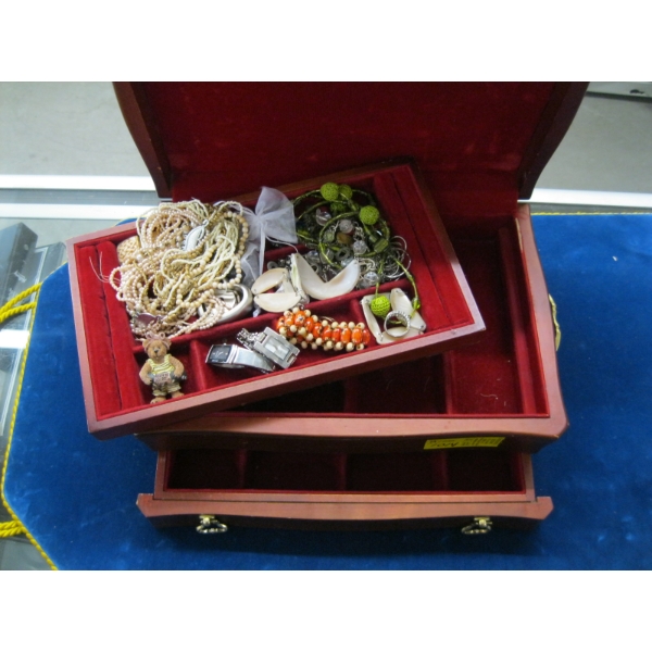 JEWELLERY BOX W/ASST. CONTENTS