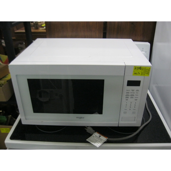 WHIRLPOOL WHITE MICROWAVE OVEN