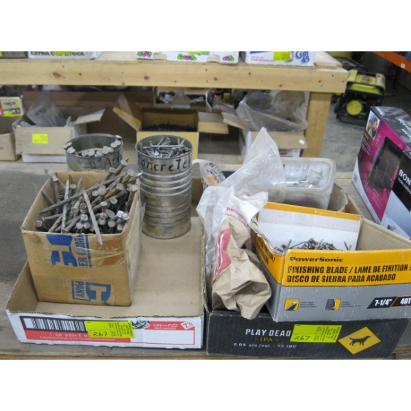 ASST. CONCRETE NAILS, ETC.