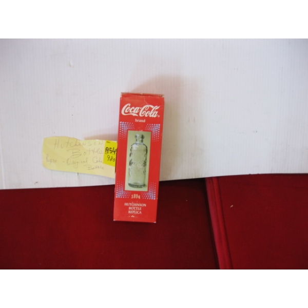 ORIGINAL REPRODUCTION HUTCHISON COCA COLA BOTTLE