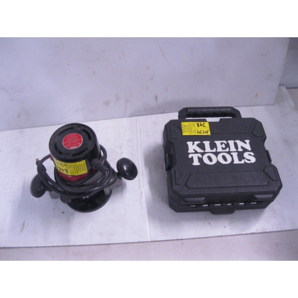 SEARS ROUTER & A KLEIN TOOLS LEVEL IN CASE