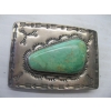 Image 2 : TURQUOISE & SILVER BELT BUCKLE