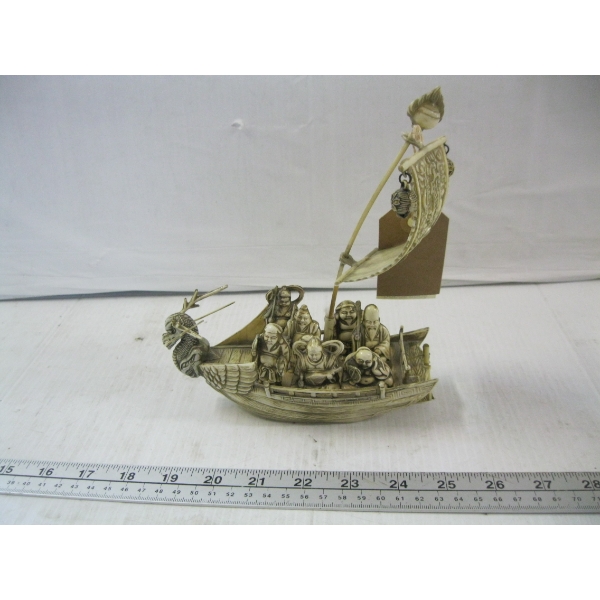 JAPANESE TAKARABUNE TREASURE SHIP - 7 LUCKY GODS - CELLULOID VINTAGE