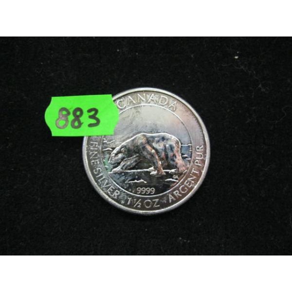1.5 OZ. .999 FINE SILVER $8 COIN (TAX EXEMPT)