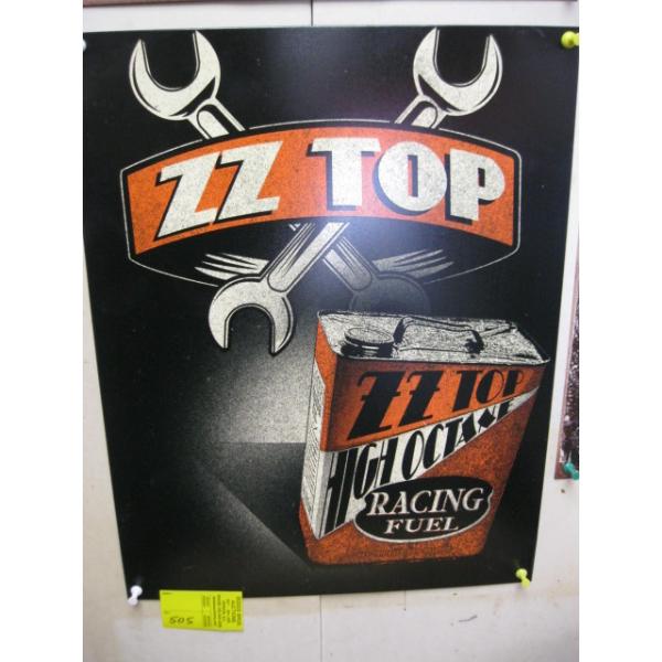 ZZ TOP RACING FUEL TIN SIGN
