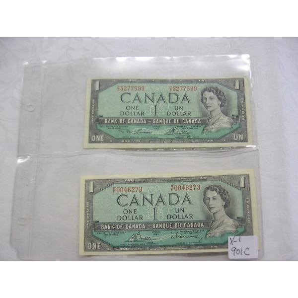2-1954 CDN $1 BILLS