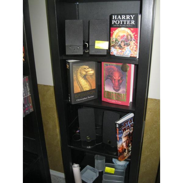 HARDCOVER BOOKS, COMPUTER SPEAKERS, ETC.