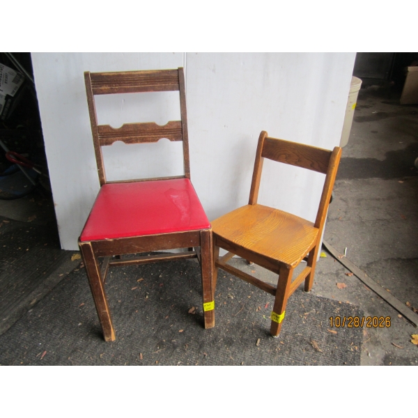 2 WOODEN CHAIRS