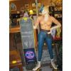 Image 1 : ROLLER SKATING SERVER FIGURINE W/SIGNBOARD