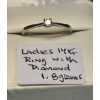 Image 1 : LADIES 14KT RING W/DIAMONDS, 1.8G, SZ 8 1/4