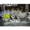 Image 2 : 2 SHELVES OF ASST. CRYSTAL & GLASSWARE & BRASS GOBLETS