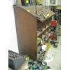 Image 3 : WOODEN CUBBYHOLE CABINET W/SLOPED HINGED TOP