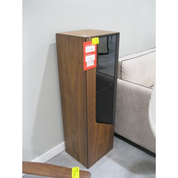 MATCHING WOOD & GLASS DOORED CABINET