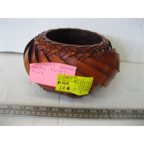 JAPANESE IKEBANA BAMBOO BASKET BOWL