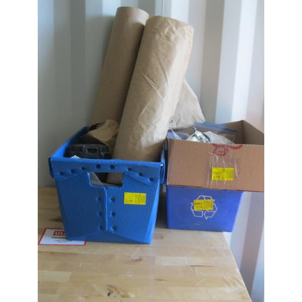 MISC. PAPER ROLLS, WHEELS, HARDWARE, ETC.