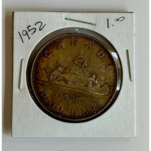 1952 CDN SILVER $1 COIN