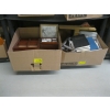 Image 1 : 2 BOXES OF PICTURE FRAMES, LIDDED BOXES, ETC.