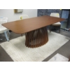 Image 1 : 200CM CASA WALNUT SINGLE PEDESTAL TABLE